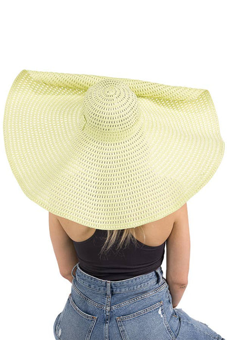 Extra Wide Floppy Wire Brim Straw Sun Hat