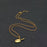 Inlaid CZ 18K Gold Plated Shovel Charm Necklace