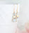 Vintage Glass Earrings - Three Jewel - White Opal Glass