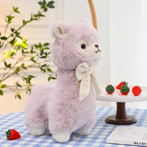 10" Lama with bow Plush