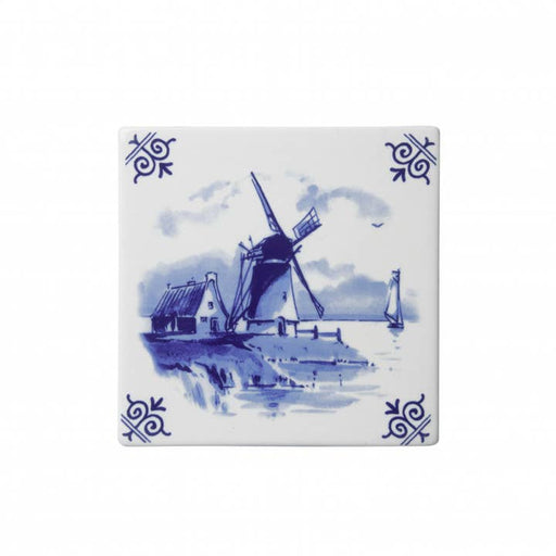 Windmill Tile - Delft Blue - 13 cm