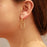 18K Gold PVD Stainless Steel Interlocked Oval Pendant Earrings / ERJ0041