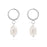 18K Gold PVD Freshwater Pearl Huggie Earrings
