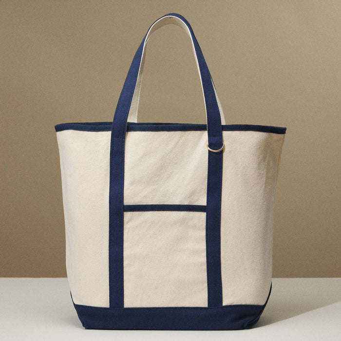 Ecofriendly Cotton Canvas Carry Tote with Charm Holder