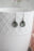 Modern Glass Drop Earrings | Smoke Grey and Silver Earrings