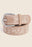 Floral Embroidered Pattern Vegan Leather Belt