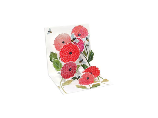 Dahlias And Bees Everday Mini Pop-Up Card