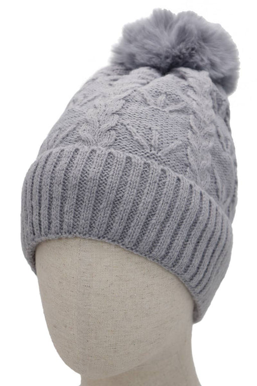 Whisker Coil Knitted Sherpa Fleece Lined Beanie