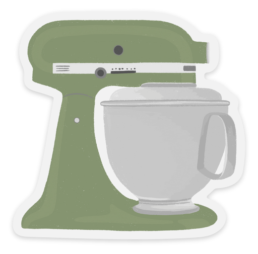 Clear Green Kitchen Mixer, 2.9x2.9”