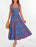 Striped and Floral Sleeveless Maxi Dress