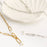 18K Gold PVD Stainless Steel Y Paperclip Necklace with Pearl