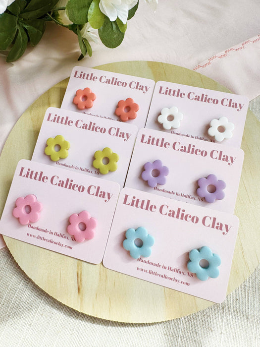 Groovy Daisy Studs | Polymer Clay Earrings