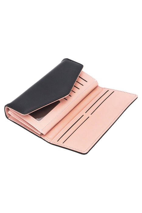 Tri-Fold Envelope Faux Vegan Leather Wallet