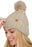 Variegated Cable Knitted Fuzzy Fleece Lined Beanie