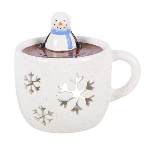 Snowman Hot Chocolate Winter Oil Burner and Wax Warmer