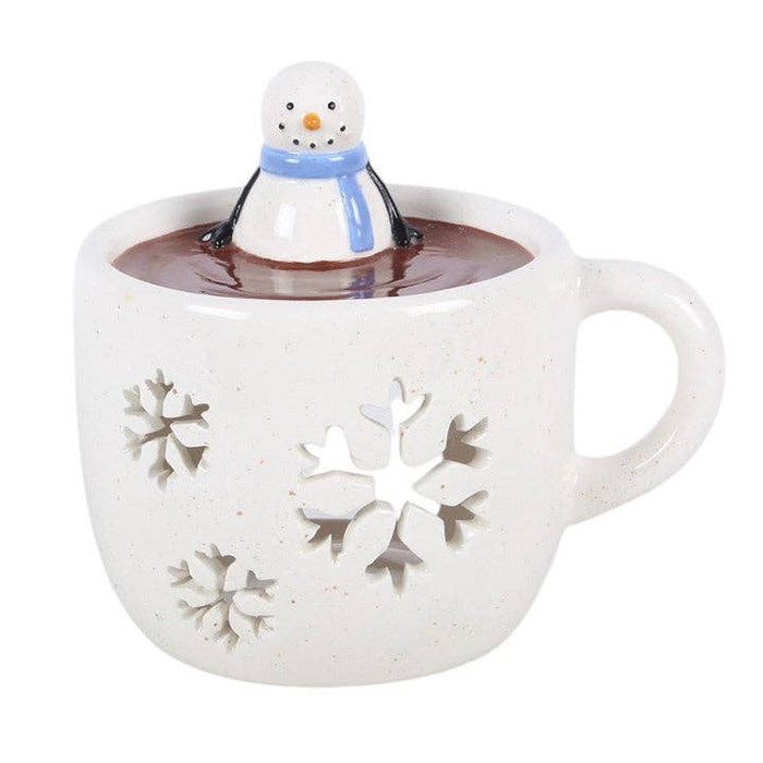 Snowman Hot Chocolate Winter Oil Burner and Wax Warmer
