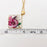 Floral Square Pendant Pressed Dried Flowers Necklace