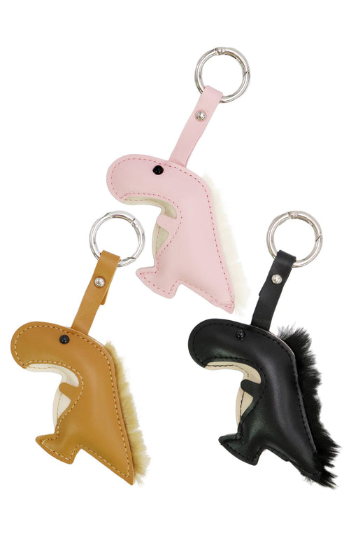 Dinosaur Vegan Leatherwork Metal Key Ring