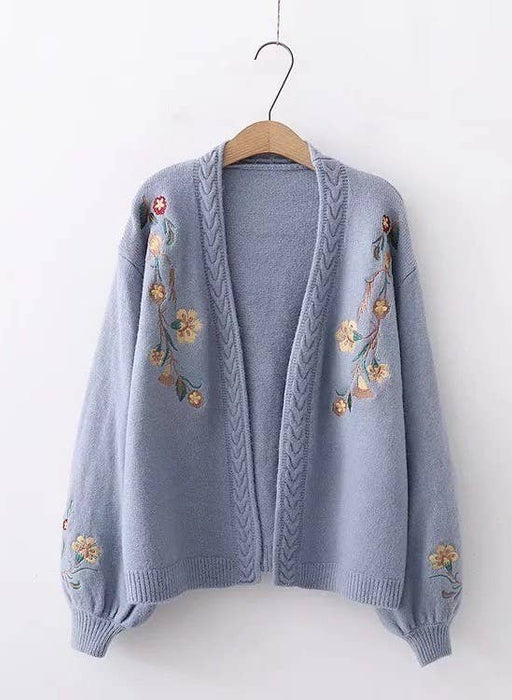 Floral knit cardigan