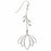 Vintage Floral Silver Linear Earrings