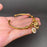 18K Gold Plated Stainless Steel Lucky Heart Charm Cuff - FGS