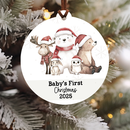 Baby's First Christmas Ornament 2025 | Festive Friends 2