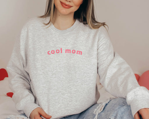 Embroidered Cool Mom Sweatshirt - Mother's Day Gift