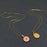 Pink Shell Initial 18K Gold Plated SS Round Charm Necklace