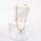 18K Gold PVD Stainless Steel Dangle Stone Necklace