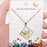 Floral Square Pendant Pressed Dried Flowers Necklace