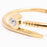 18K Gold PVD Stainless Steel Heart with Stone Bangle