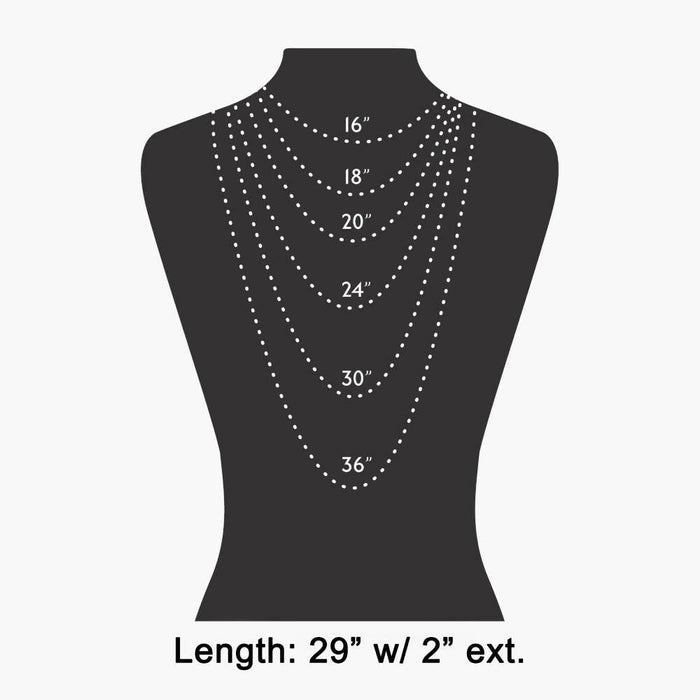 Oval Pendant Long Chain Necklace