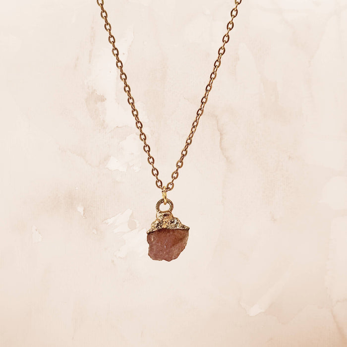 Raw Crystal Necklace - Stainless Steel Spiritual Gift