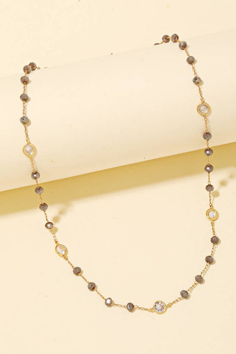 Ball Beaded Dainty Chain Necklace
