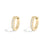14K Gold Filled PLUS CZ Stone Huggie Earrings