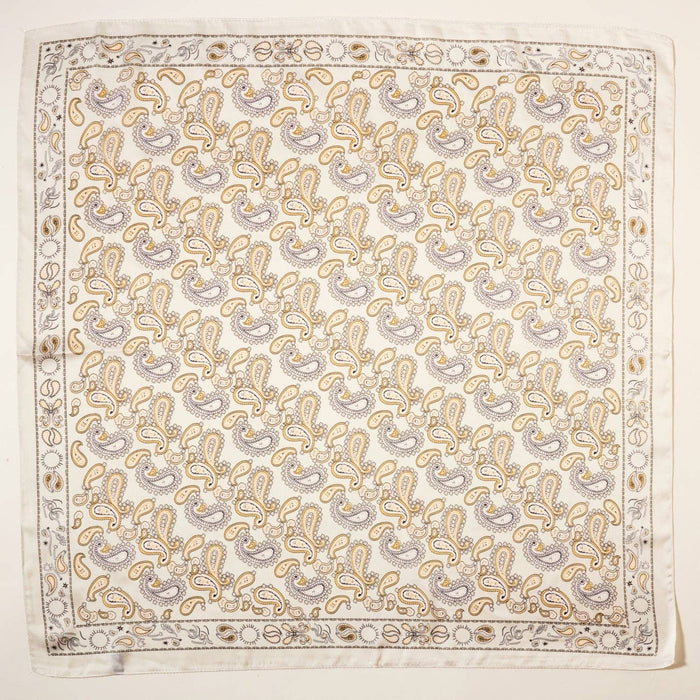 Classic Paisley Silk-Feel Polyester Bandana