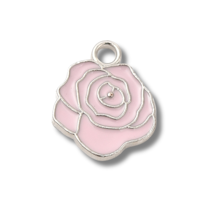Rose Silver Charm
