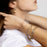 18K Gold Stainless Steel Mixed Metal Twist Chain Bracelet