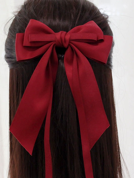 Hair bow: Peach / One size