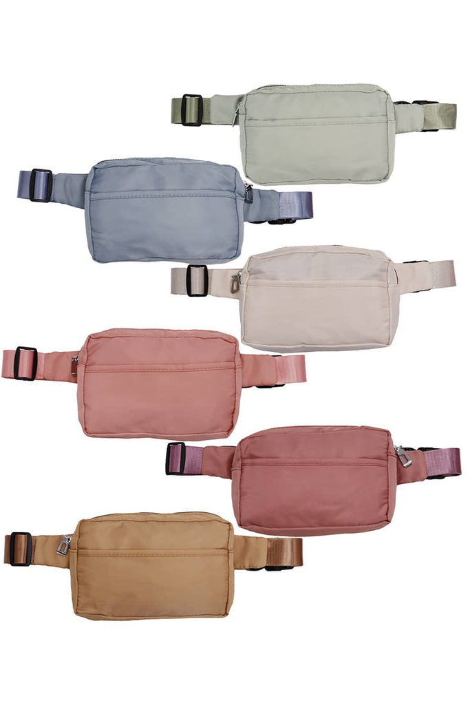 Minimal Matte Pastel Color Belt Bag Fanny Pack Dutch Growers Regina