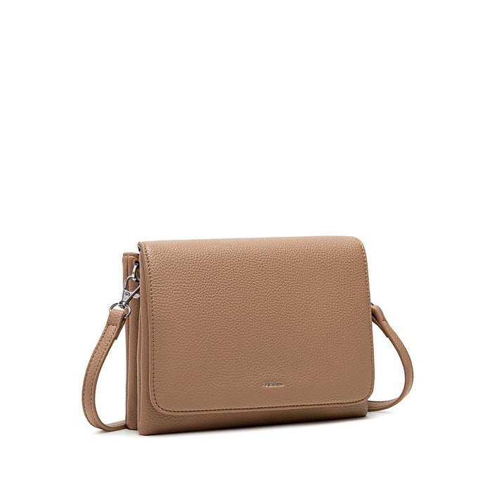 Gianna - Recycled Vegan Crossbody Bag - Latte Pebbled