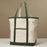 Ecofriendly Cotton Canvas Carry Tote with Charm Holder