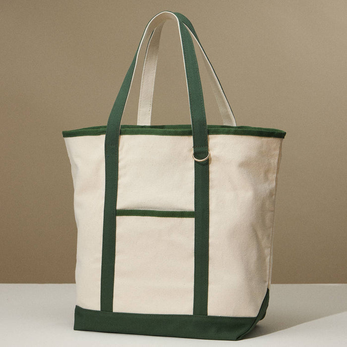 Ecofriendly Cotton Canvas Carry Tote with Charm Holder