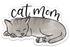 Cat Mom Sticker 2x3in