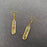 Dried Flower Long Oval Charm Dangle Earrings - PDF