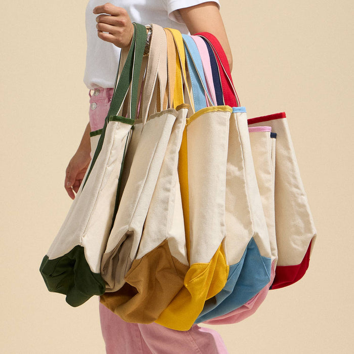 Ecofriendly Cotton Canvas Carry Tote with Charm Holder