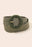Round Buckle Braided Belt