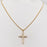 Stainless Steel Inlaid Zircon Cross Pendant Necklace - FGS