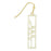 Single Rose Gold Bar Earrings