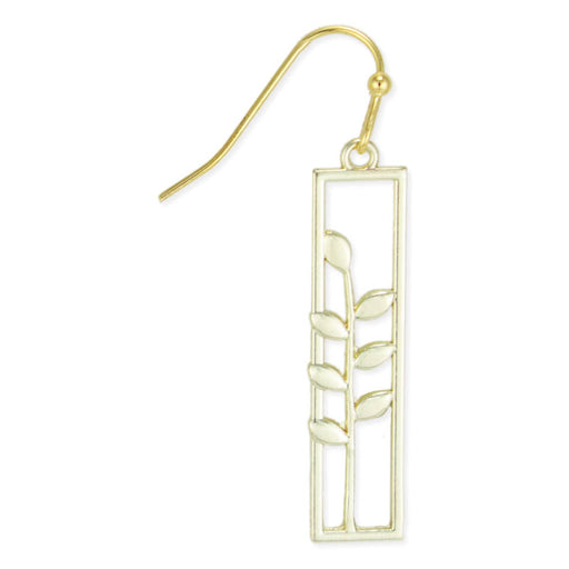 Single Rose Gold Bar Earrings